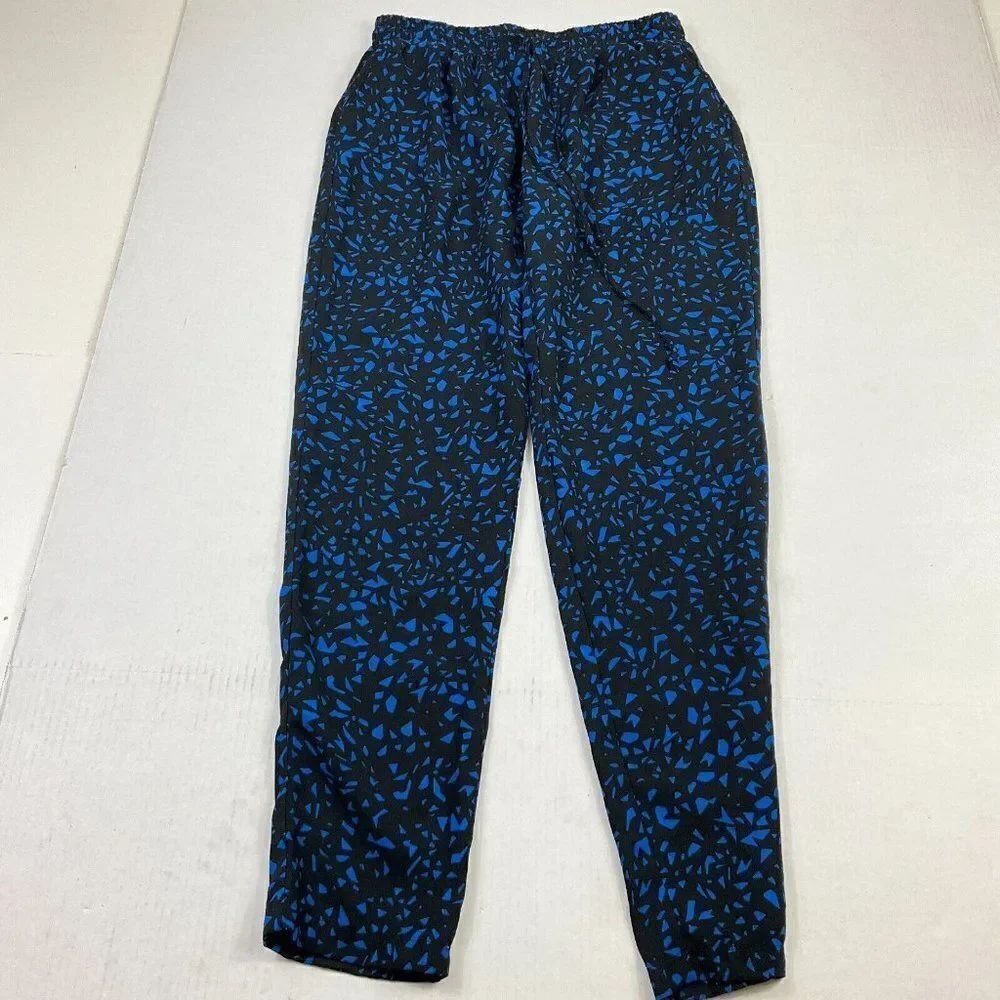 Zac & Rachel Womens Jogger Dress Pants Blue Black Pockets Skinny Leg S Small *